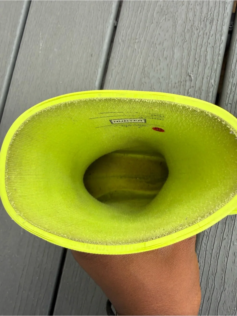 Hunter Neon Lime Kids' Rain Boots